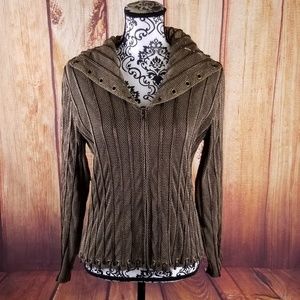 Brown Women's Hooded Jacket